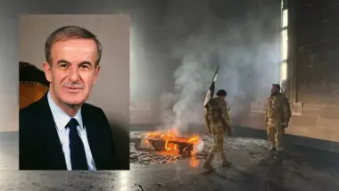إضرام النار في ضريح الرئيس السوري الأسبق حافظ الأسد